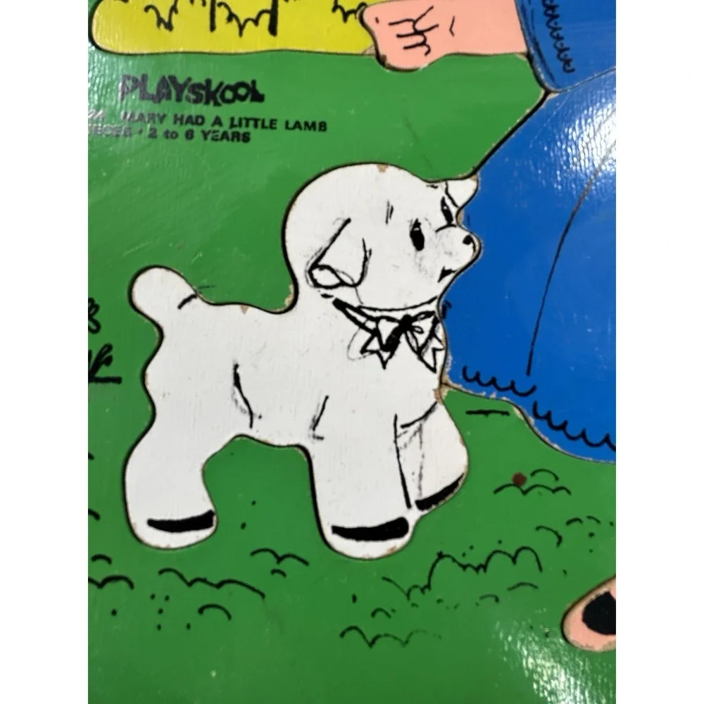 Vintage Playskool Wooden Puzzles Lot Of 3 hwith‎ issues